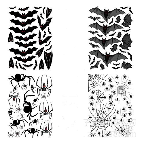 Hallowmas wall stickers bat spiders stick personalized creative decoration stickers cabinet static adhesive free stickers