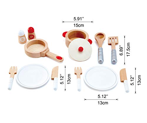 Hape International- Set Completo Utensilios para Cocinitas, Multicolor (E3150)