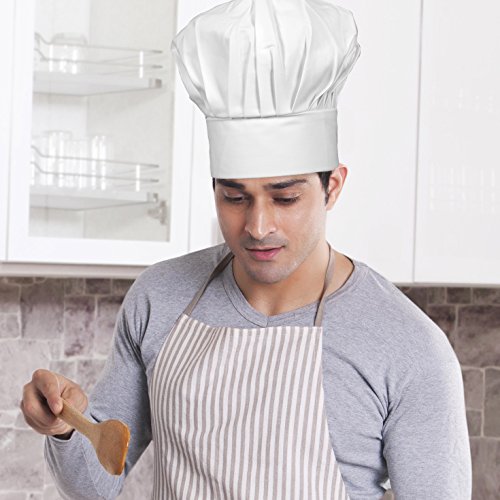 Harold Import Co HIC Gourmet Classics - Gorro de Chef Ajustable, Blanco, Adulto para Hombre