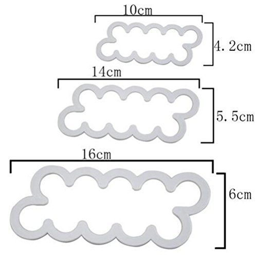 HBlife 3Pcs Cortador de Pasta de Azúcar de Flor Rosa Molde de Suger para Decoración de Torta Herramienta de Hornada DIY Artesanía