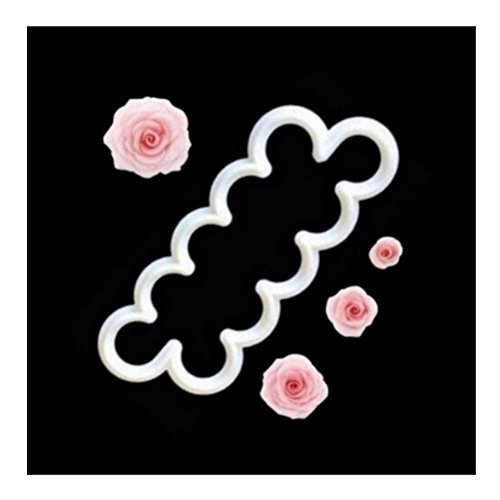 HBlife 3Pcs Cortador de Pasta de Azúcar de Flor Rosa Molde de Suger para Decoración de Torta Herramienta de Hornada DIY Artesanía