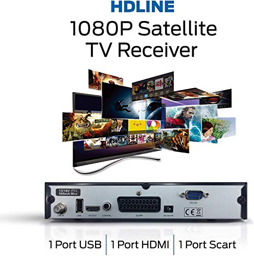 HD Line 310 Sat Receiver – Receptor satélite Digital (HDTV, DVB-S/S2, Full HD 1080p)