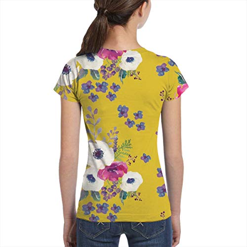 Helen vi Camisetas Chicas 10-12,5.25 Boho Estampado Floral púrpura, XS