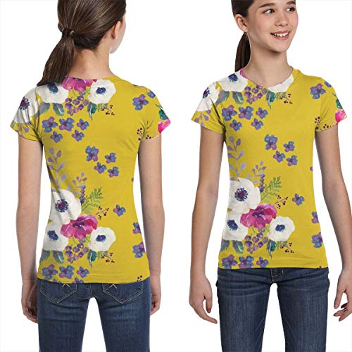 Helen vi Camisetas Chicas 10-12,5.25 Boho Estampado Floral púrpura, XS