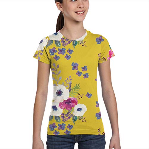 Helen vi Camisetas Chicas 10-12,5.25 Boho Estampado Floral púrpura, XS