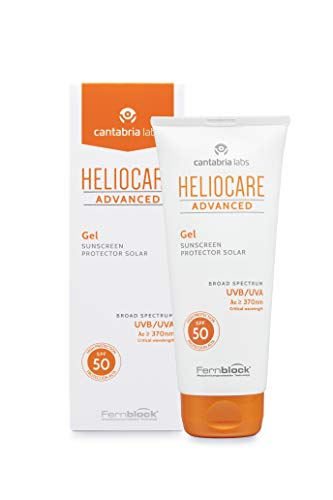 Heliocare Advanced Gel SPF 50 - Crema Solar Corporal, Textura Gel, Ligera, Rápida Absorción, Sin Efecto Blanqueante, Antioxidante, Todo Tipo de Piel, 200ml