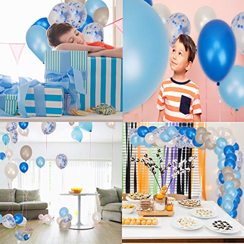 Herefun Kit de Guirnalda de Globos, Kit de Arcos de Globos con Cinta, Herramienta de Atado, Bombas de Globo para Fiesta de Cumpleaños Aniversario Decoración (Azul)