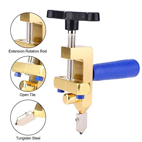 Herramientas de corte de vidrio, cortador de vidrio de una pieza, abridor de azulejos multifuncional portátil, herramienta de corte de cerámica