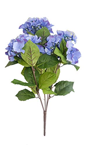 Herran Flores Artificiales De Seda Flores Violetas Falsas Realistas para Mesa Al Aire Libre Decoración De Jardín Hortensia Grande Arreglo De Ramo De Boda De Plástico