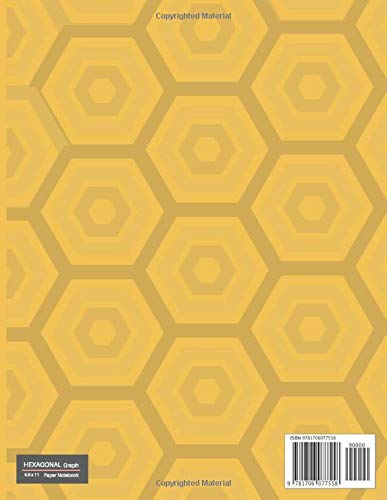 Hexagon Graph Paper: Small Hexagons 1/4 inch, 8.5 x 11 Inches Hexagonal Graph Paper Notebooks, 100 Pages - Lab Chemistry, Notebook for Science, ... Biochemistry Journal.(Mimosa Yellow Cover)