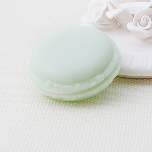 Hfior Mini organizador de joyerías, con forma de pastel de macarón, estuche de almacenamiento para anillos, pendientes, collares, regalo para niñas, madres y mujeres, color rosa