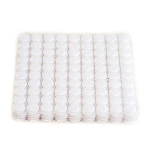 HIMRY 900 Piezas de Velcro, Autoadhesivas, 450 Pares, 10 mm, 1 cm, Fuertes y Resistentes, Blanco, KXB5025