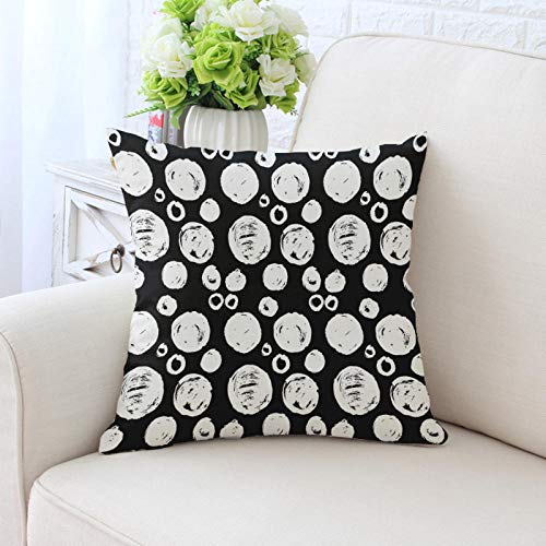 HNLHLY Funda nórdica de Dos Piezas de Estilo nórdico, Tono Blanco y Negro, Moda, Coche Salvaje, Funda de Almohada Junto a la Cama, 45 * 45 cm-2