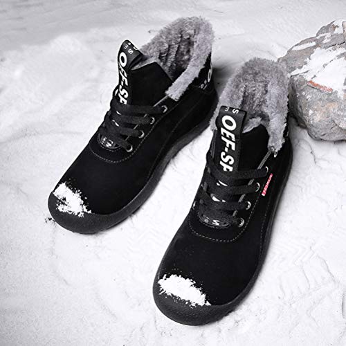 Hombre Invierno Botines Fur Calentar Botas Botas de Nieve Al Aire Libre Boots Impermeables Anti-Deslizante Zapatos Zapatos de Senderismo y Trekking 39-48 EU