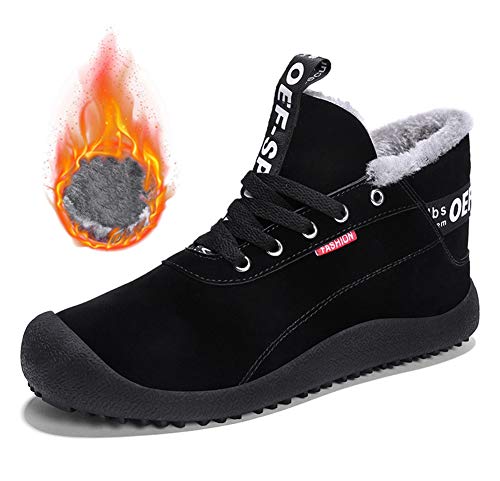 Hombre Invierno Botines Fur Calentar Botas Botas de Nieve Al Aire Libre Boots Impermeables Anti-Deslizante Zapatos Zapatos de Senderismo y Trekking 39-48 EU