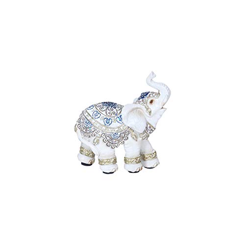 Home Gadgets Figura Decorativa Resina Elefante Blanco 9 cm