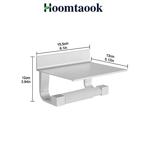 Hoomtaook Portarrollos para Papel Higiénico Portarrollos Baño Adhesivo Portarrollo para Papel Higiénico, Autoadhesivo, Aluminio, Acabado Mate