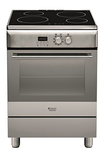 Hotpoint H6IMAAC (X) - Cocina (Cocina independiente, Acero inoxidable, Botones, Giratorio, Frente, Medio, Eléctrico)