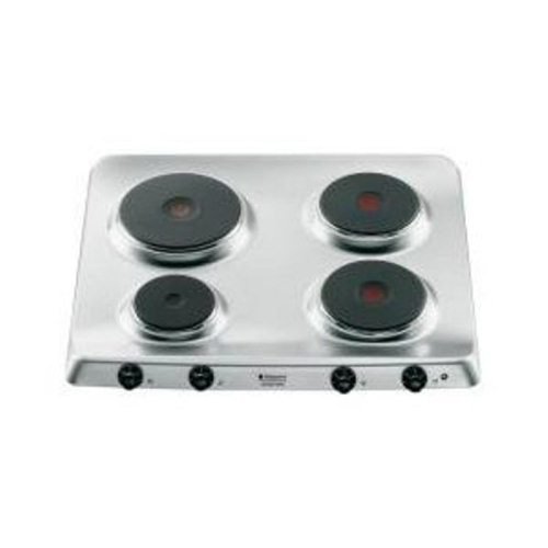 Hotpoint PF 604 (IX)/HA hobs Integrado Hornillo eléctrico / - Placa (Integrado, Hornillo eléctrico/Placa eléctrica, Acero inoxidable, Giratorio, Frente, 5600 W)