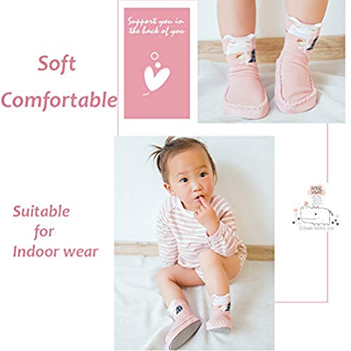 Hoylson Calcetines para Bebés Niña Niño Anti Deslizante Zapatillas Primera Infancia (XS: 0-10 mes, style-4)