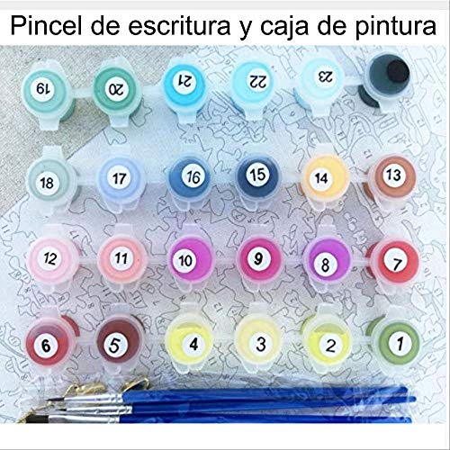 Hxfhxf Pintura Por Números Fuente De Cibeles En Madrid Kits Pintura Sala De Colorear Niños Decoración Para Principiantes Cuadros Pintados A Mano Obras De Arte 40x50CM