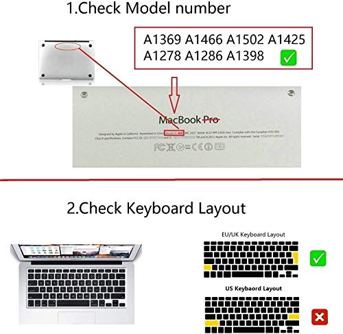 i-Buy Delgada película transparente de TPU Material de teclado para el MacBook Air&Pro de 13&15 pulgadas[teclado Europea]