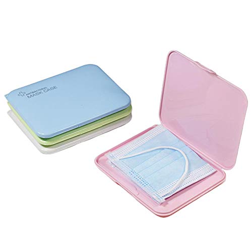 iBellete Disposable Mask Storage Box Mask Storage Clip ，PP Silver Ion Disinfection Portable Reusable Mask Holder Organizer