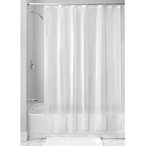 InterDesign EVA Liner Forro de cortinas para baño, cortina de ducha antimoho grande de 183 x 183 cm fabricada con EVA y con 12 ojales, mate