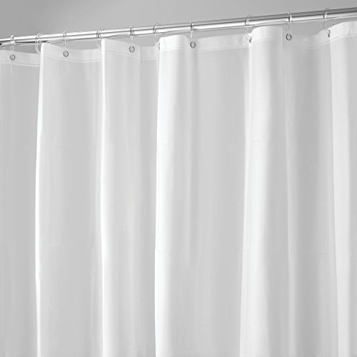 InterDesign EVA Liner Forro de cortinas para baño, cortina de ducha antimoho grande de 183 x 183 cm fabricada con EVA y con 12 ojales, mate