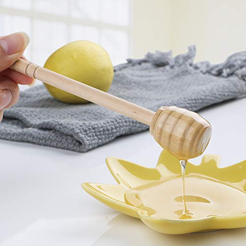 iTimo - Cuchara para miel con mango largo para tarro de miel de madera, 1 unidad