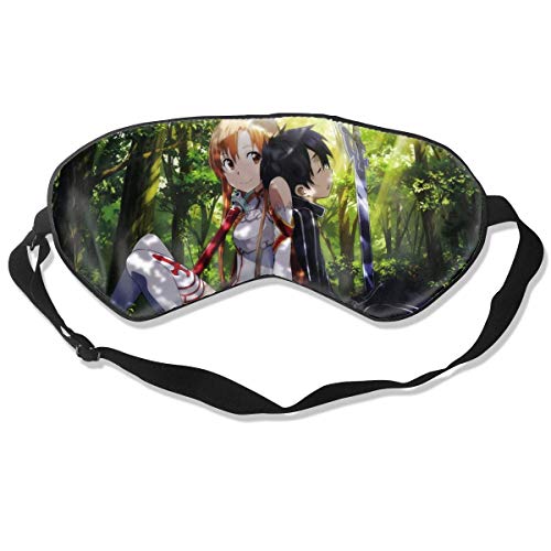 JDYU Sword Art Online Máscara para dormir Blackout Cubierta de ojos transpirable Decoración facial Máscara de ojos súper suave y cómoda para dormir