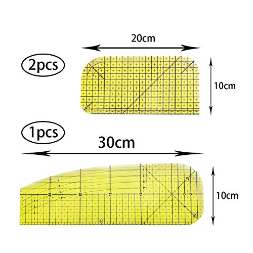 JINGYOU Regla De Planchado En Caliente,Regla Caliente,Regla De Planchado De Costura,Hot Ironing Ruler,Suministros De Costura De Bricolaje,Herramienta De Medición Hecha Para Manualidades