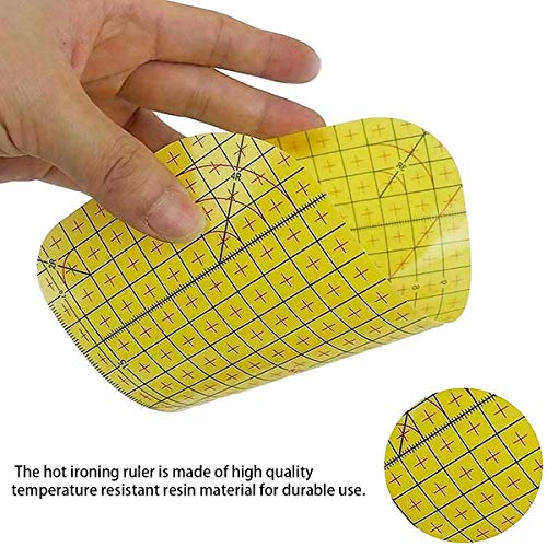 JINGYOU Regla De Planchado En Caliente,Regla Caliente,Regla De Planchado De Costura,Hot Ironing Ruler,Suministros De Costura De Bricolaje,Herramienta De Medición Hecha Para Manualidades