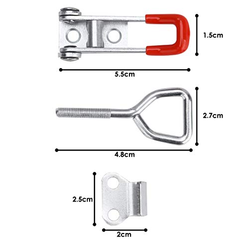 JJOnlinestore – rápido Metal Hold Holding Capacidad Toggle Latch palanca de herramienta de mano Toggle Clamp DIY capacidad 100 kg ((5 piezas Set)