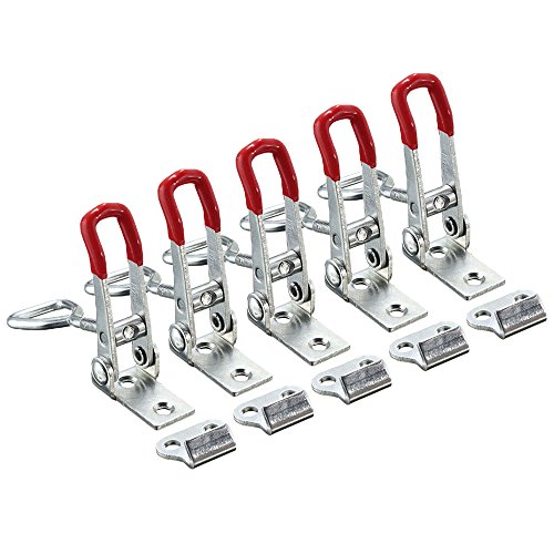 JJOnlinestore – rápido Metal Hold Holding Capacidad Toggle Latch palanca de herramienta de mano Toggle Clamp DIY capacidad 100 kg ((5 piezas Set)