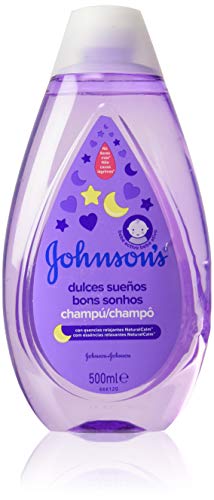 Johnson's Baby Dulces Sueños - Champú con Esencias Relajantes NaturalCalm, Lavanda y Manzanilla, 500 ml