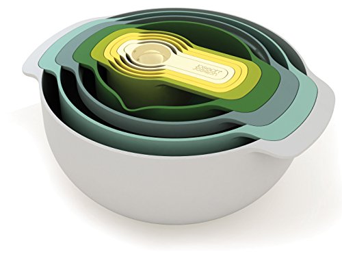 Joseph Joseph Nest 9 Plus Houseware Bowl - Accesorio de hogar (Houseware Bowl, Azul, Verde, Blanco, Amarillo, Universal, 320 mm, 145 mm, 270 mm)