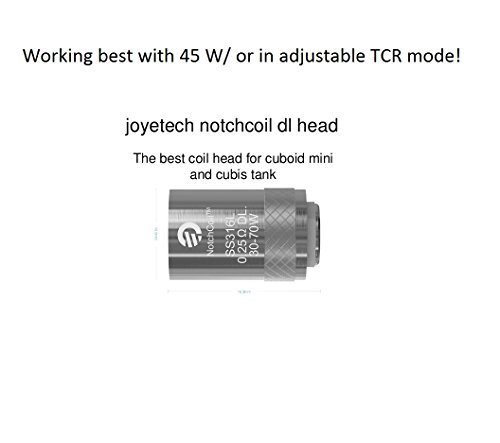 Joyetech 0.25 ohm NotchCoil DL cabezas del Atomizador (5 piezas) - sin nicotina, sin tabaco