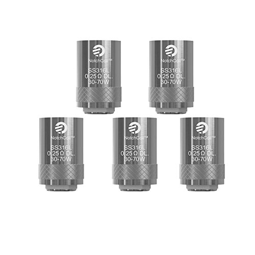 Joyetech 0.25 ohm NotchCoil DL cabezas del Atomizador (5 piezas) - sin nicotina, sin tabaco