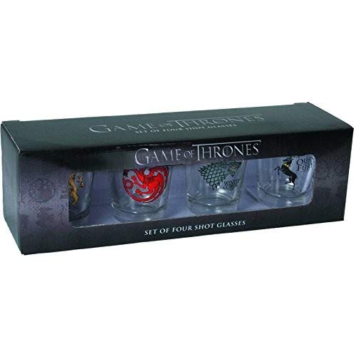 Juego de Tronos - Set de 4 Vasos chupito (SD Toys SDTHBO02075) Game of Thrones Set 4 Vasos Chupito, 22.5 x 6.5 x 6.5 cm, 4 Unidades