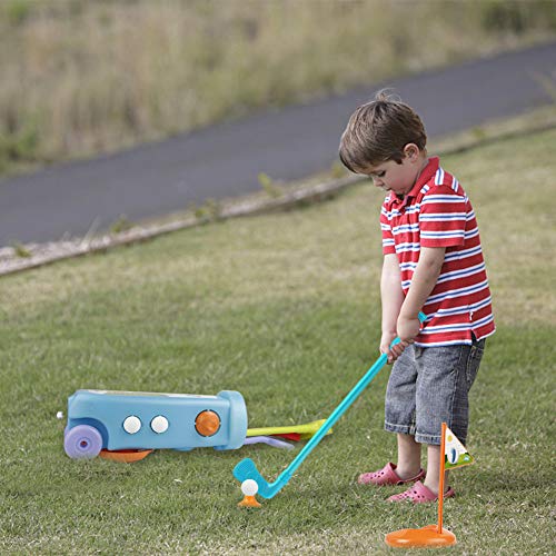 Juegos Aire Libre Mini Golf Trolley Juguete de Jardin Palos de Golf Regalo para Niños 3 4 5 6 Edades Consta de 12 Piezas