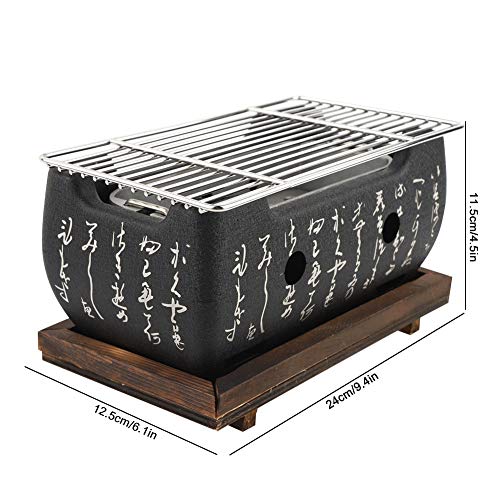 JULYKAI Parrilla de Barbacoa Japonesa | Horno de carbón Rectangular de Cocina Japonesa | Parrilla Japonesa Yakiniku para Robata, Yakitori, Takoyaki y BBQ