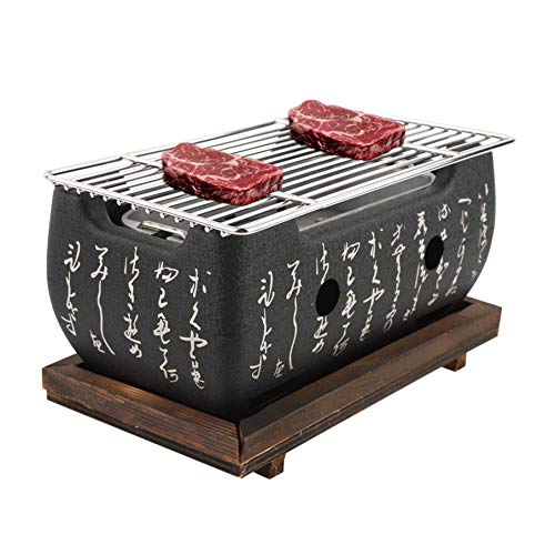 JULYKAI Parrilla de Barbacoa Japonesa | Horno de carbón Rectangular de Cocina Japonesa | Parrilla Japonesa Yakiniku para Robata, Yakitori, Takoyaki y BBQ