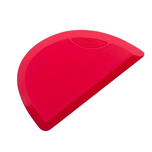 Kaiser Inspiration-Espátula de Cocina (100% Silicona, Apta para lavavajillas, 14,5 x 9 x 0,5 cm), Acero, Rojo, 14.5 x 9 x 0.5 cm