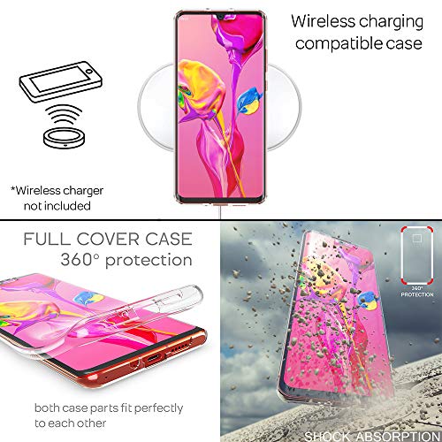 Kaliroo Funda 360 Grados Compatible con Huawei P30 Pro, de Silicona Completa, Funda para teléfono móvil, Cubierta Funda para Parte Delantera y Trasera, protección Completa de TPU – Transparente