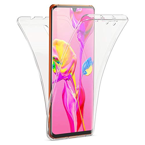 Kaliroo Funda 360 Grados Compatible con Huawei P30 Pro, de Silicona Completa, Funda para teléfono móvil, Cubierta Funda para Parte Delantera y Trasera, protección Completa de TPU – Transparente