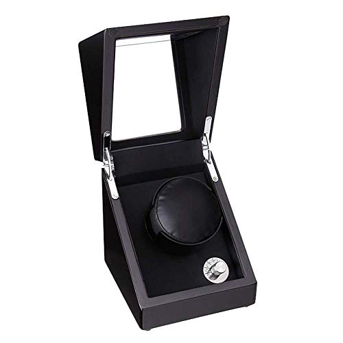 KANULAN Mira enrollador automático Las Almohadas De Cuero Automática Individual Watch Winder Box PU Tranquila Reloj De Almacenamiento Display Box Mira Las devanaderas