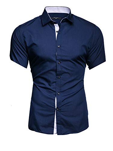 Kayhan Hombre Camisa Manga Corta, Florida Navy S