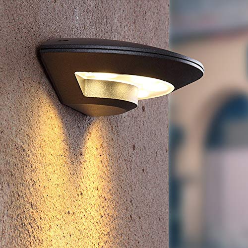 KAYIMAN LED Luz de pared para exteriores Impermeable IP55 12W Iluminación de pared para exteriores Lámpara de aluminio resistente a la intemperie