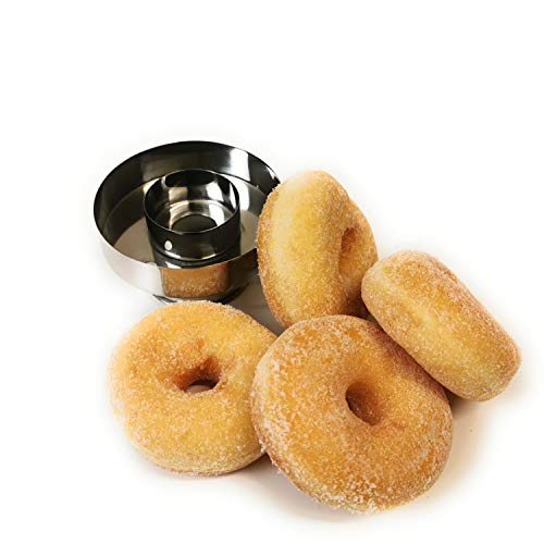 Kerafactum - Molde para donuts (8 cm de diámetro, acero inoxidable)